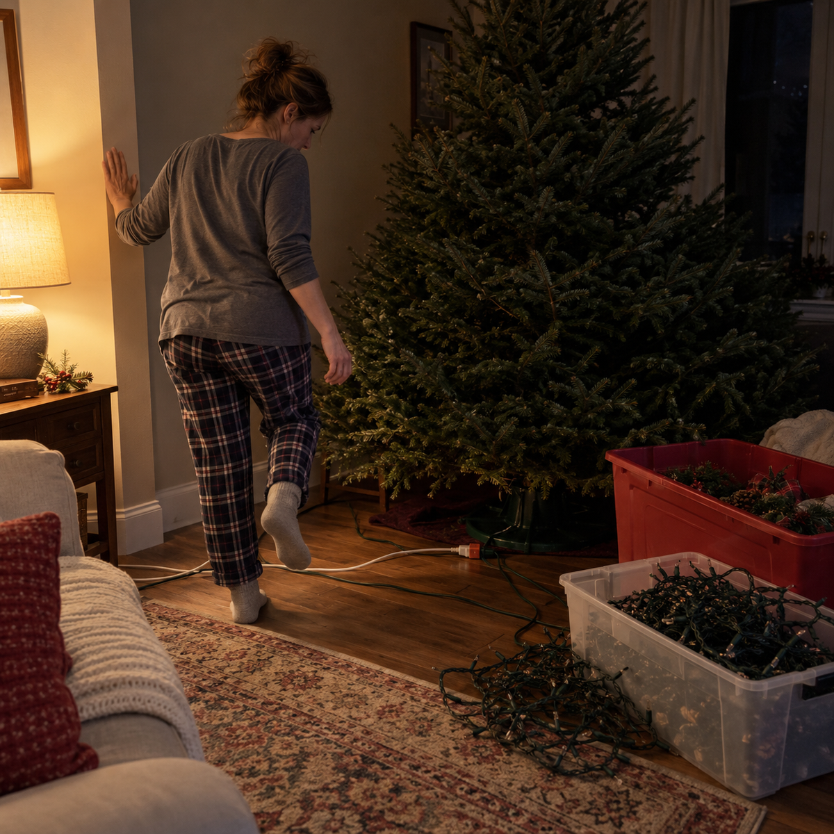 Tangle-Free Christmas Train Wall Light